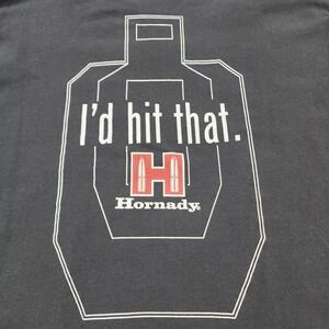 Hornady Critical Defense Ammunition MENS SIZE 2XL T Shirt Black I'D HIT THAT